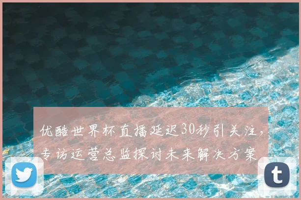 优酷世界杯直播延迟30秒引关注,专访运营总监探讨未来解决方案